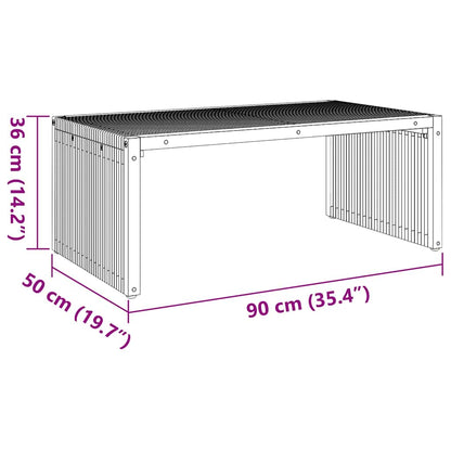 Trädgårds Sidobord Brun 90 x 50 x 36 cm Massivt teakträ
