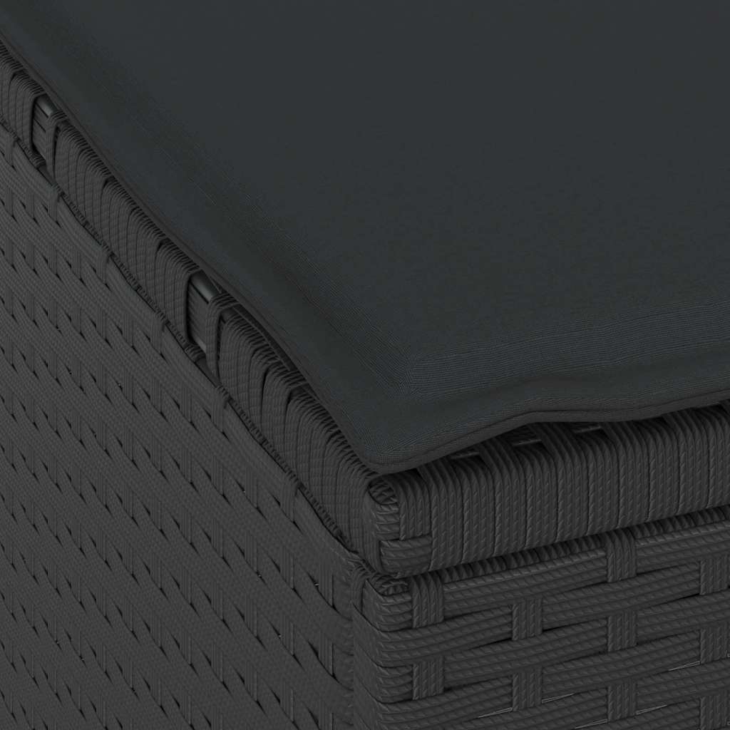 Trädgårdsmöbelset Svart konstrotting