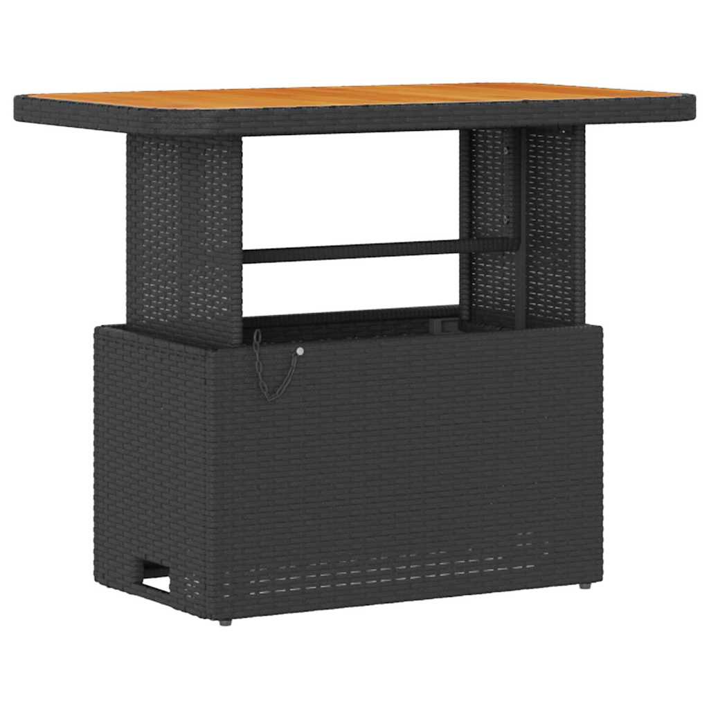 Trädgårdsmöbelset Svart konstrotting