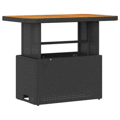 Trädgårdsmöbelset Svart konstrotting