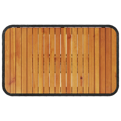 Trädgårdsmöbelset Svart konstrotting