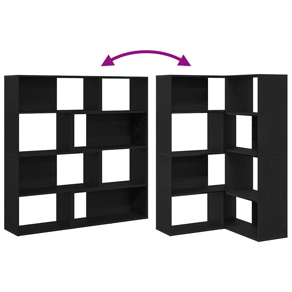 Garderob 2 pcs Svart Ek 85 x 85 x 140 cm Konstruerat trä