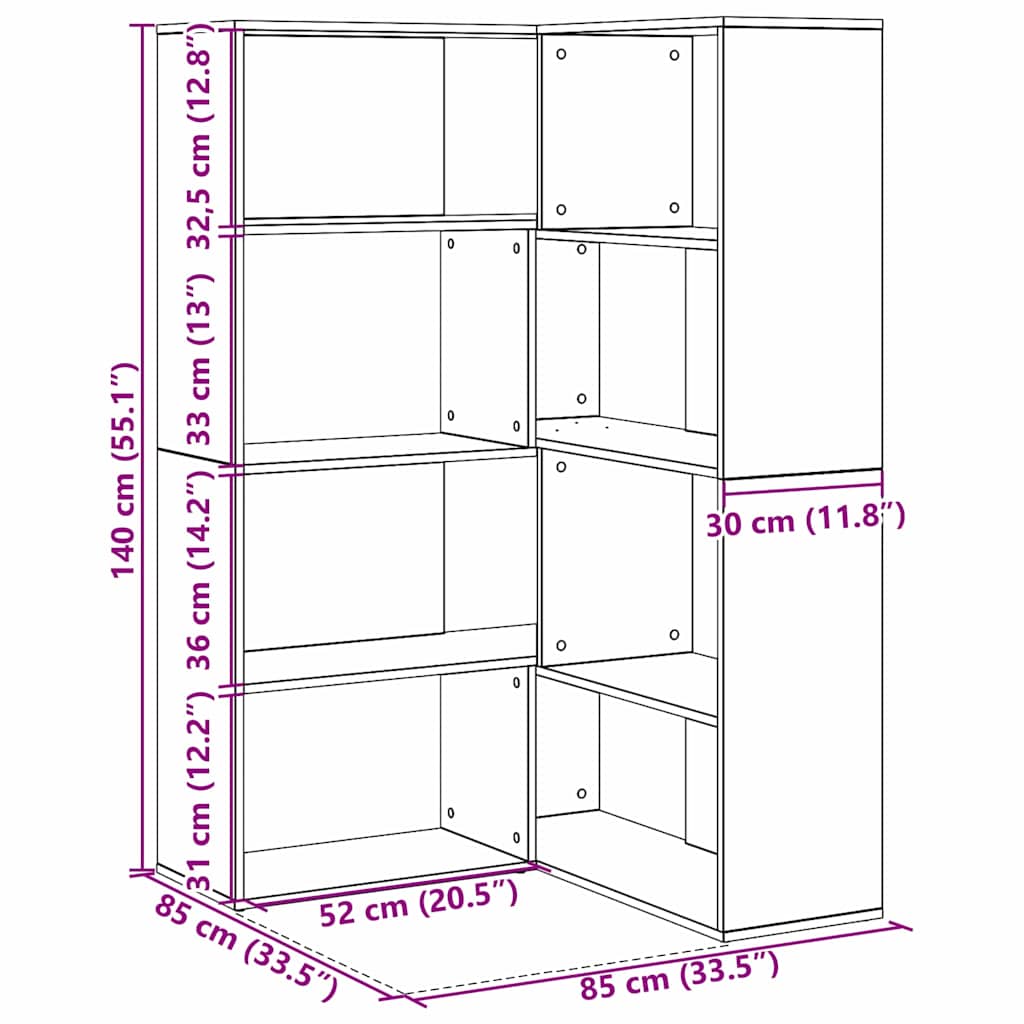 Garderob 2 pcs Svart Ek 85 x 85 x 140 cm Konstruerat trä