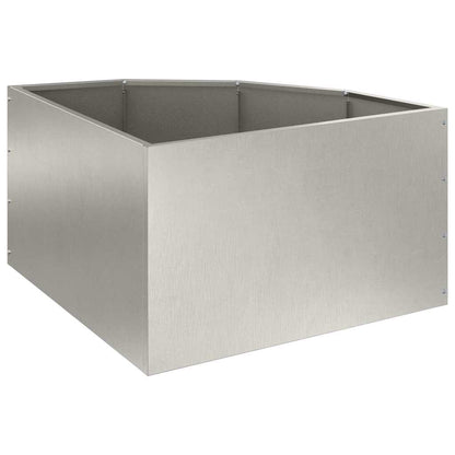 Hörnställning Silver 60 x 60 x 35 cm Rostfritt stål