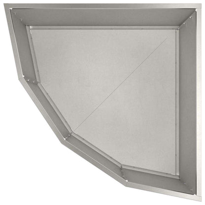 Hörnställning Silver 60 x 60 x 35 cm Rostfritt stål