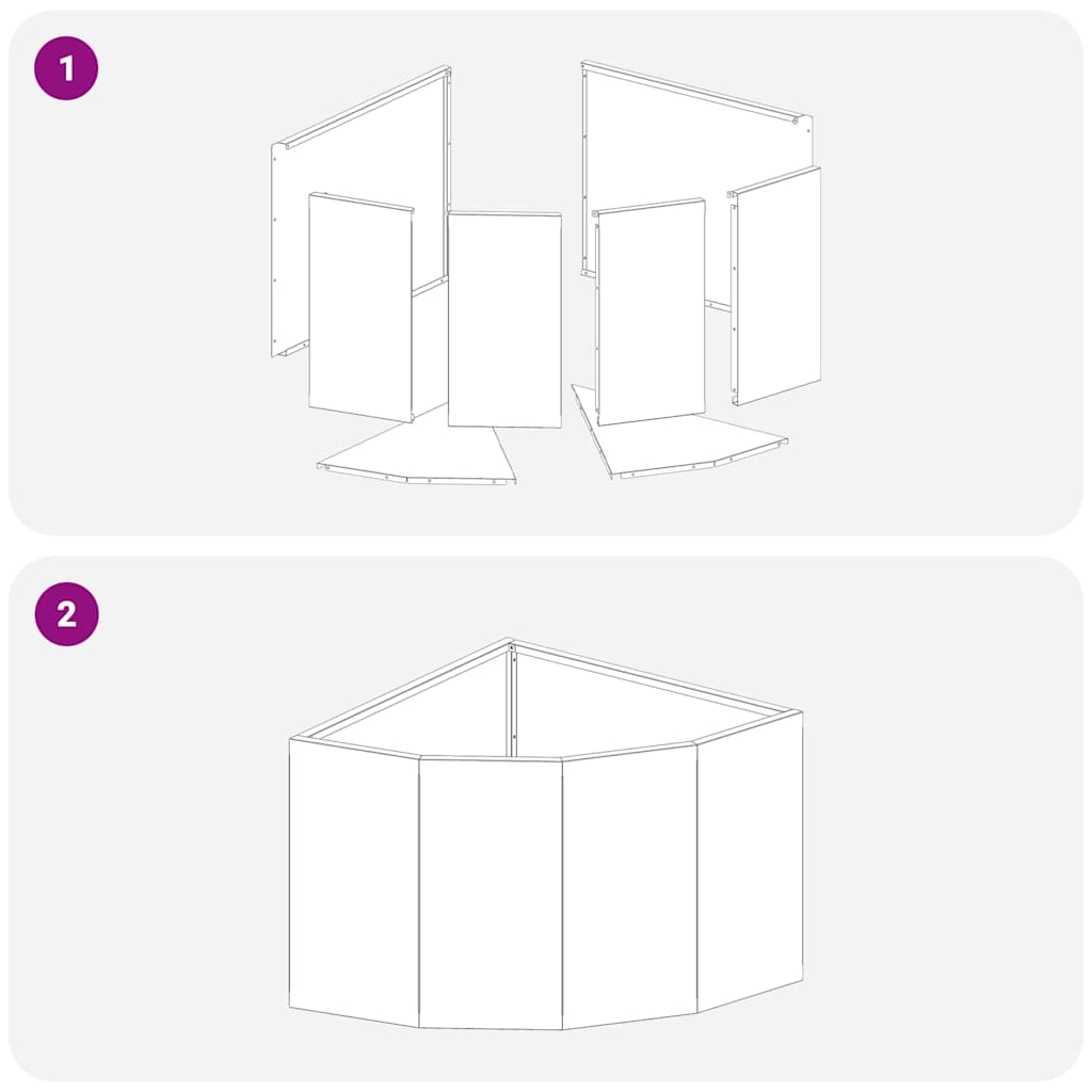 Hörnställning Antracit 45 x 45 x 35 cm Stål
