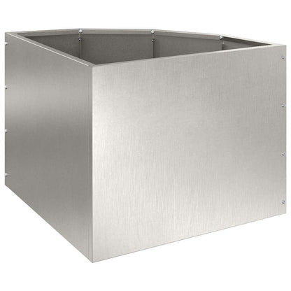 Hörnställning Silver 45 x 45 x 35 cm Rostfritt stål