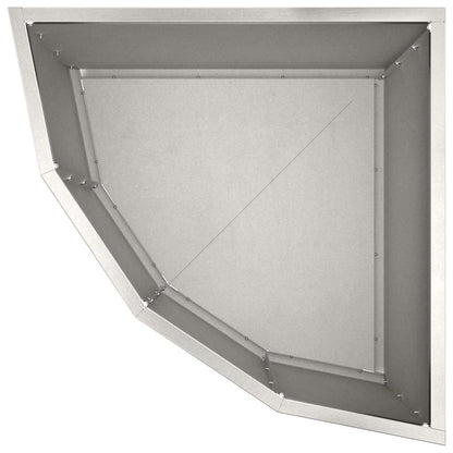 Hörnställning Silver 45 x 45 x 35 cm Rostfritt stål
