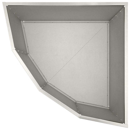 Hörnställning Silver 60 x 60 x 50 cm Rostfritt stål