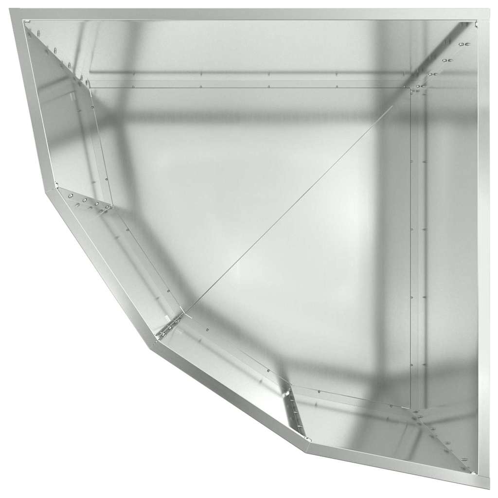 Hörnställning Silver 60 x 60 x 50 cm Galvaniserat stål