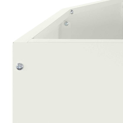 Planteringskärl Vit 120 x 60 x 35 cm Stål