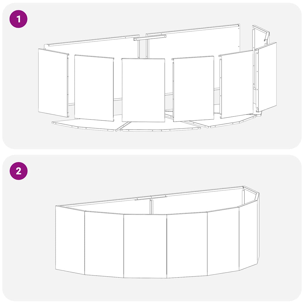 Planteringskärl Vit 120 x 60 x 35 cm Stål