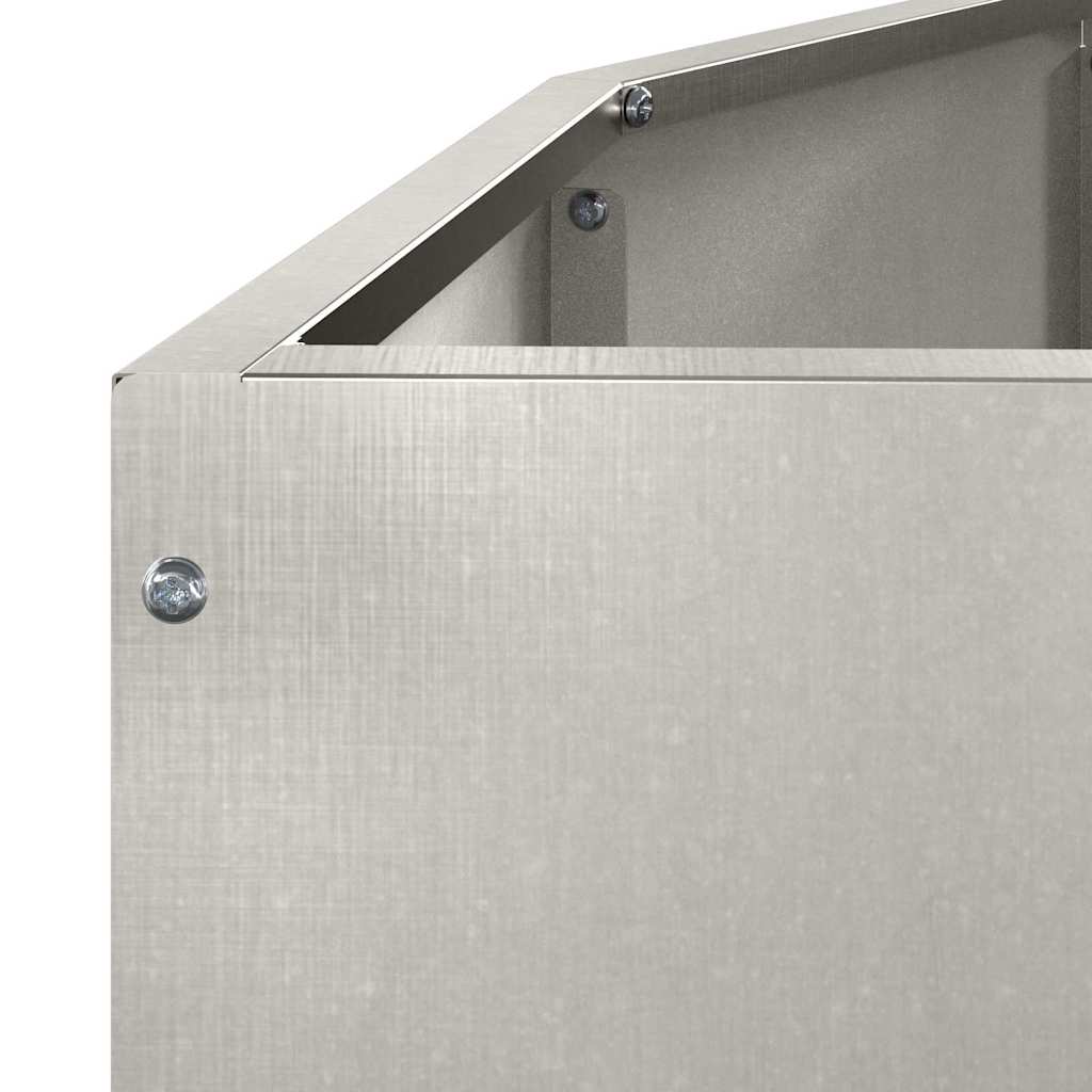 Planteringskärl Silver 120 x 60 x 35 cm Rostfritt stål