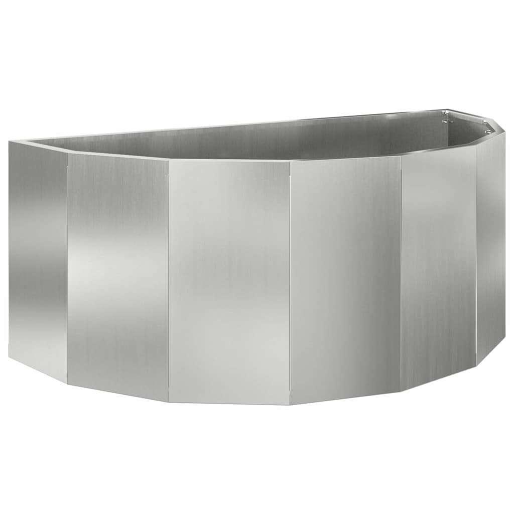 Planteringskärl Silver 90 x 45 x 35 cm Galvaniserat Stål