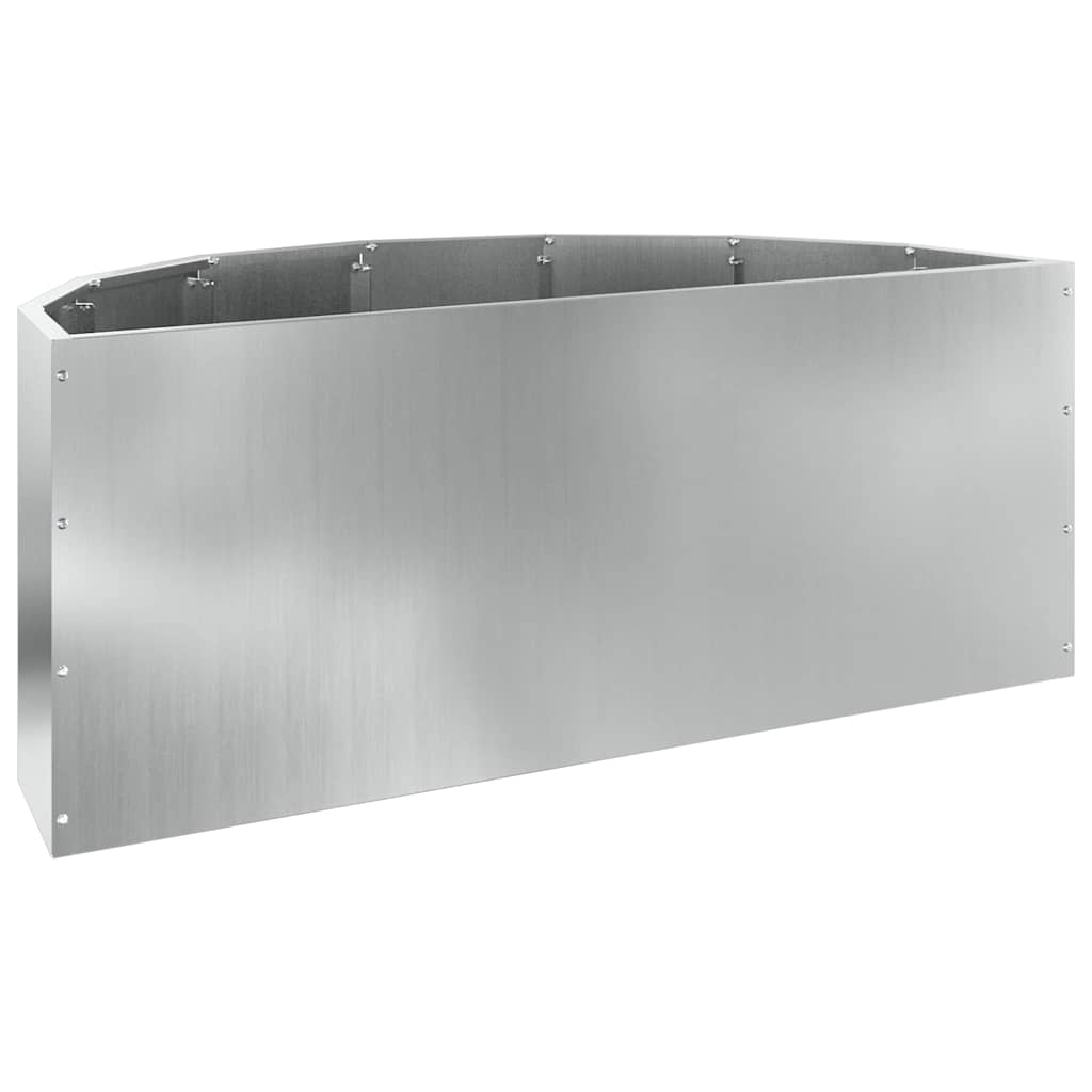 Planteringskärl Silver 90 x 45 x 35 cm Galvaniserat Stål
