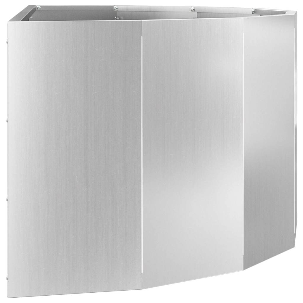 Planteringskärl Silver 90 x 45 x 35 cm Galvaniserat Stål