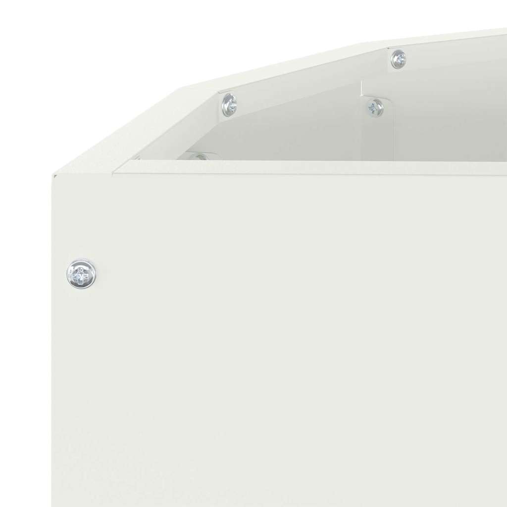 Planteringskärl Vit 60 x 30 x 35 cm Stål