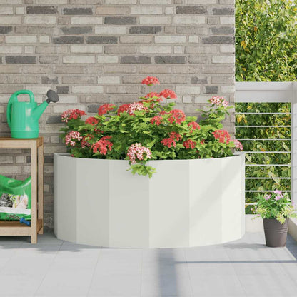 Planteringskärl Vit 120 x 60 x 50 cm Stål