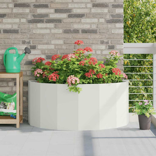Planteringskärl Vit 120 x 60 x 50 cm Stål