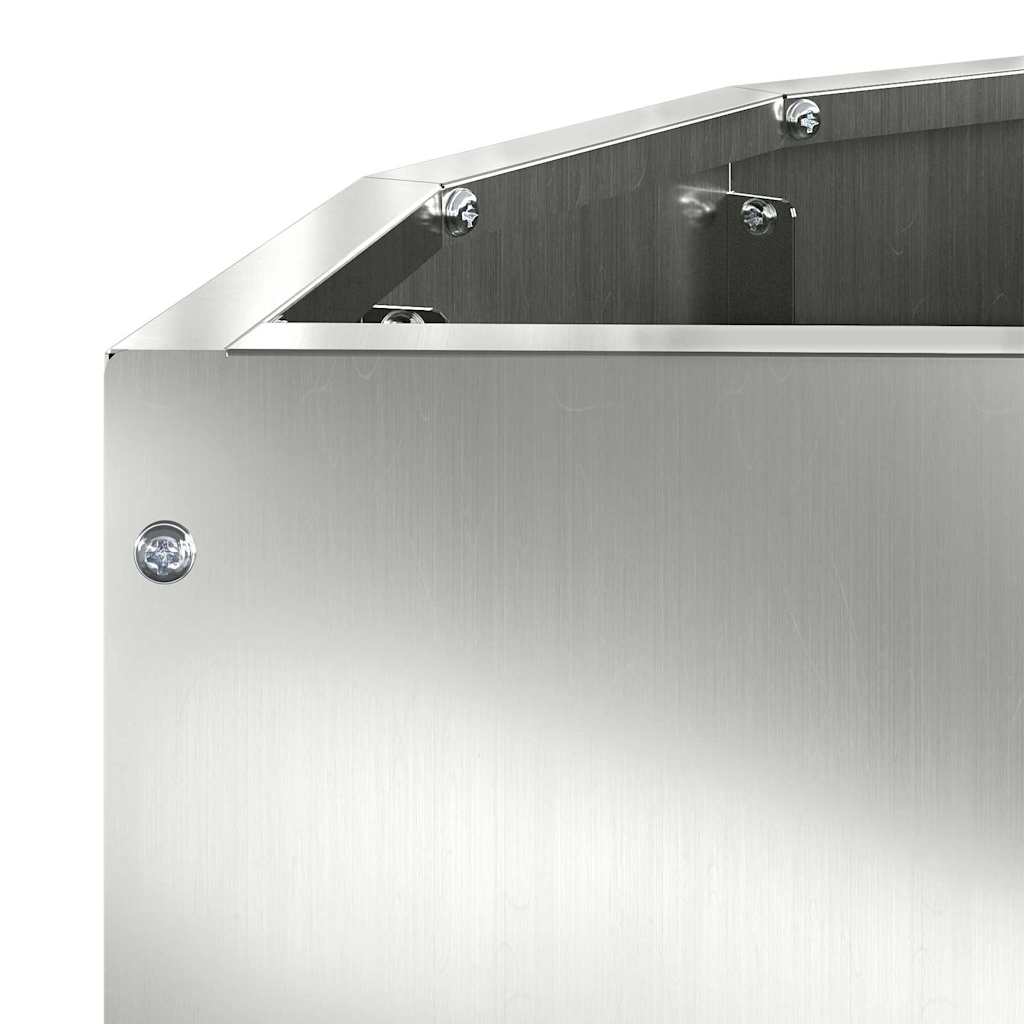 Planteringskärl Silver 60 x 30 x 50 cm Galvaniserat Stål