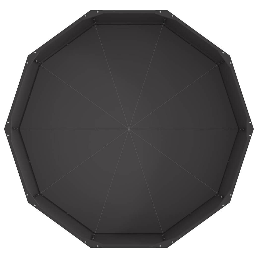 Planteringskärl Svart 120 x 120 x 35 cm Stål