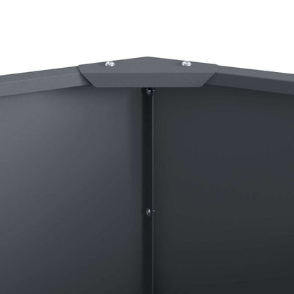 Planteringskärl Antracit 120 x 120 x 35 cm Stål