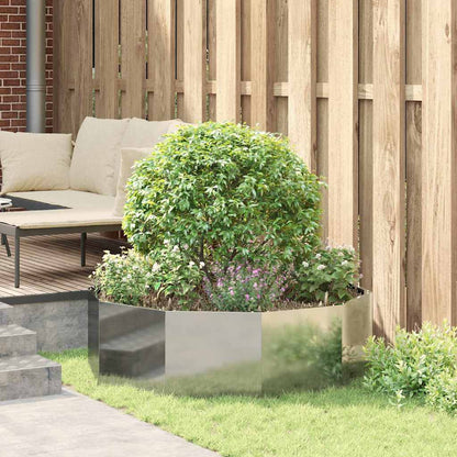 Planteringskärl Silver 120 x 120 x 35 cm Galvaniserat Stål