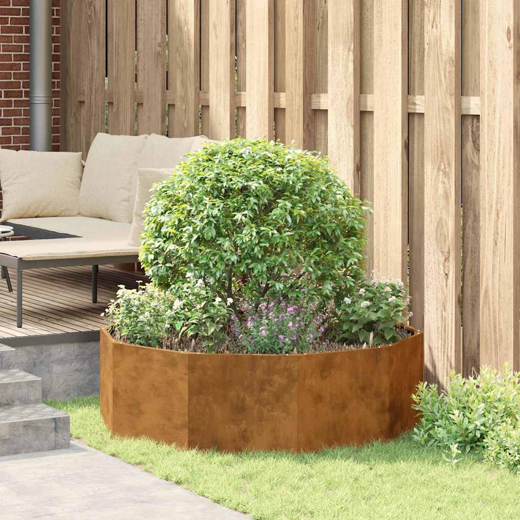 Planteringskärl Rostig 120 x 120 x 35 cm Väderbeständig stål