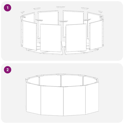 Planteringskärl Svart 90 x 90 x 35 cm Stål