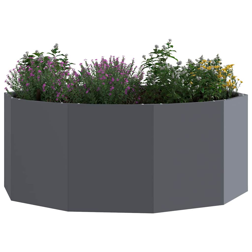 Planteringskärl Antracit 90 x 90 x 35 cm Stål