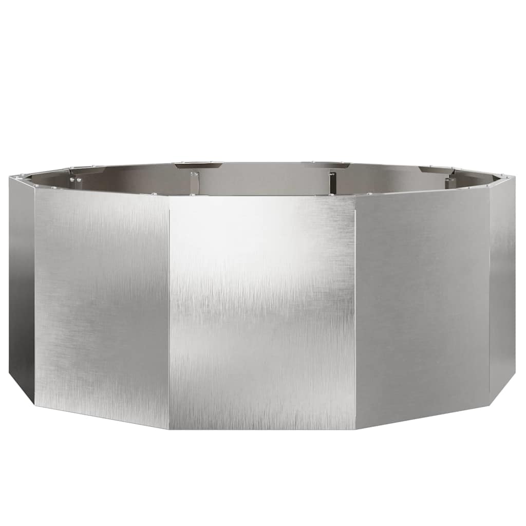 Planteringskärl Silver 90 x 90 x 35 cm Rostfritt stål