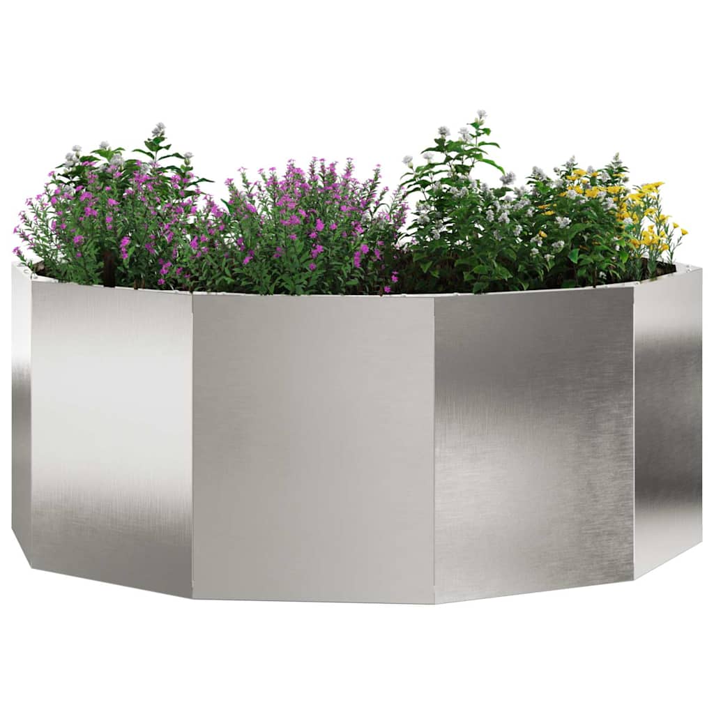 Planteringskärl Silver 90 x 90 x 35 cm Rostfritt stål