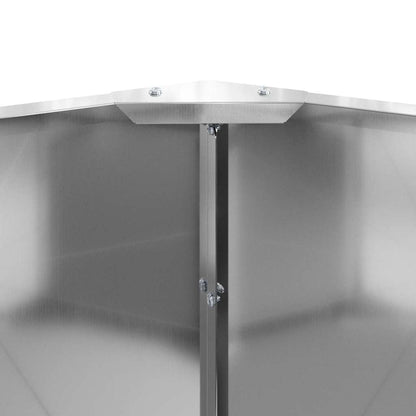 Planteringskärl Silver 90 x 90 x 35 cm Galvaniserat Stål