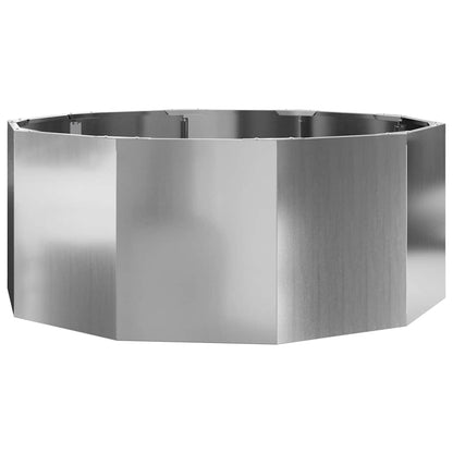 Planteringskärl Silver 90 x 90 x 35 cm Galvaniserat Stål