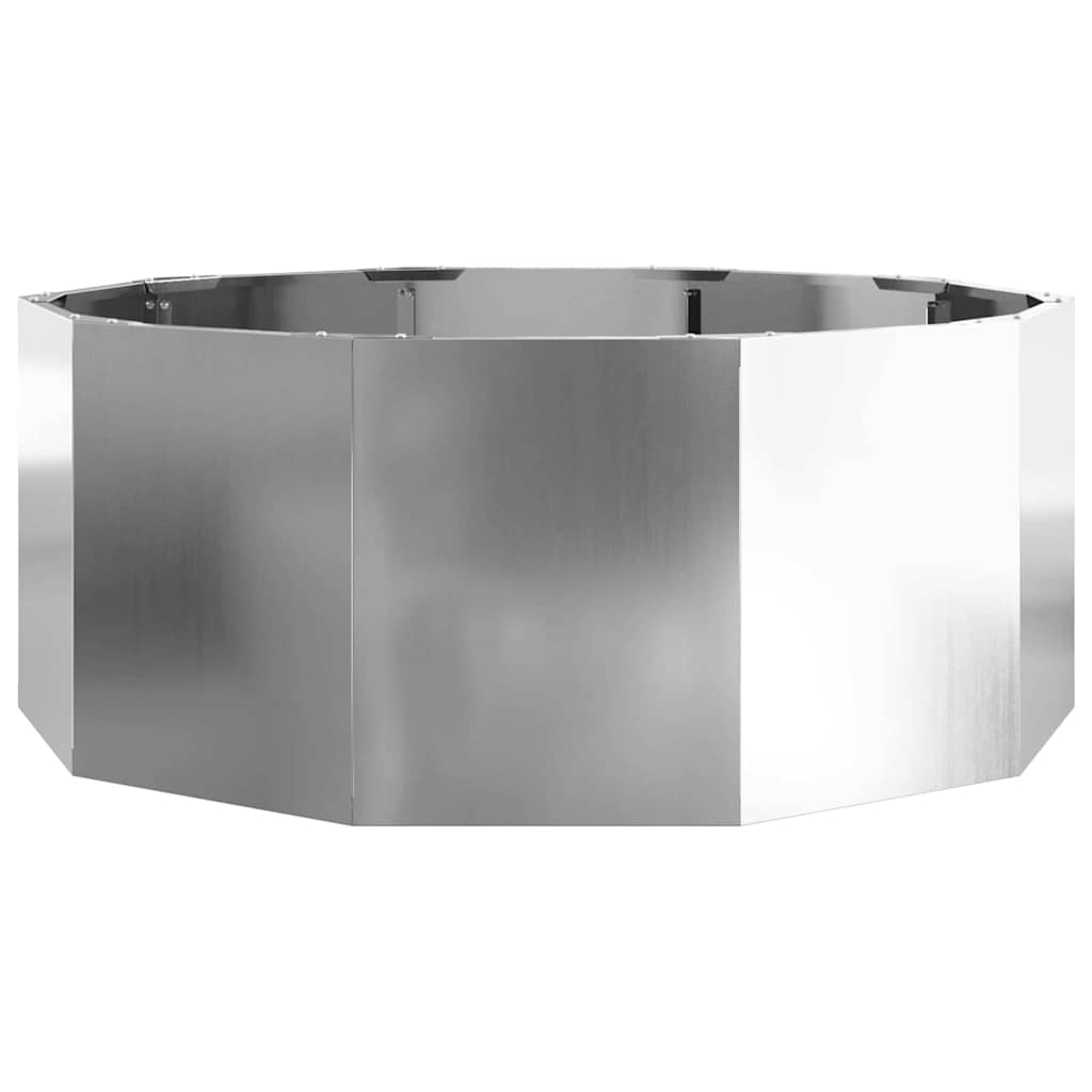 Planteringskärl Silver 90 x 90 x 35 cm Galvaniserat Stål