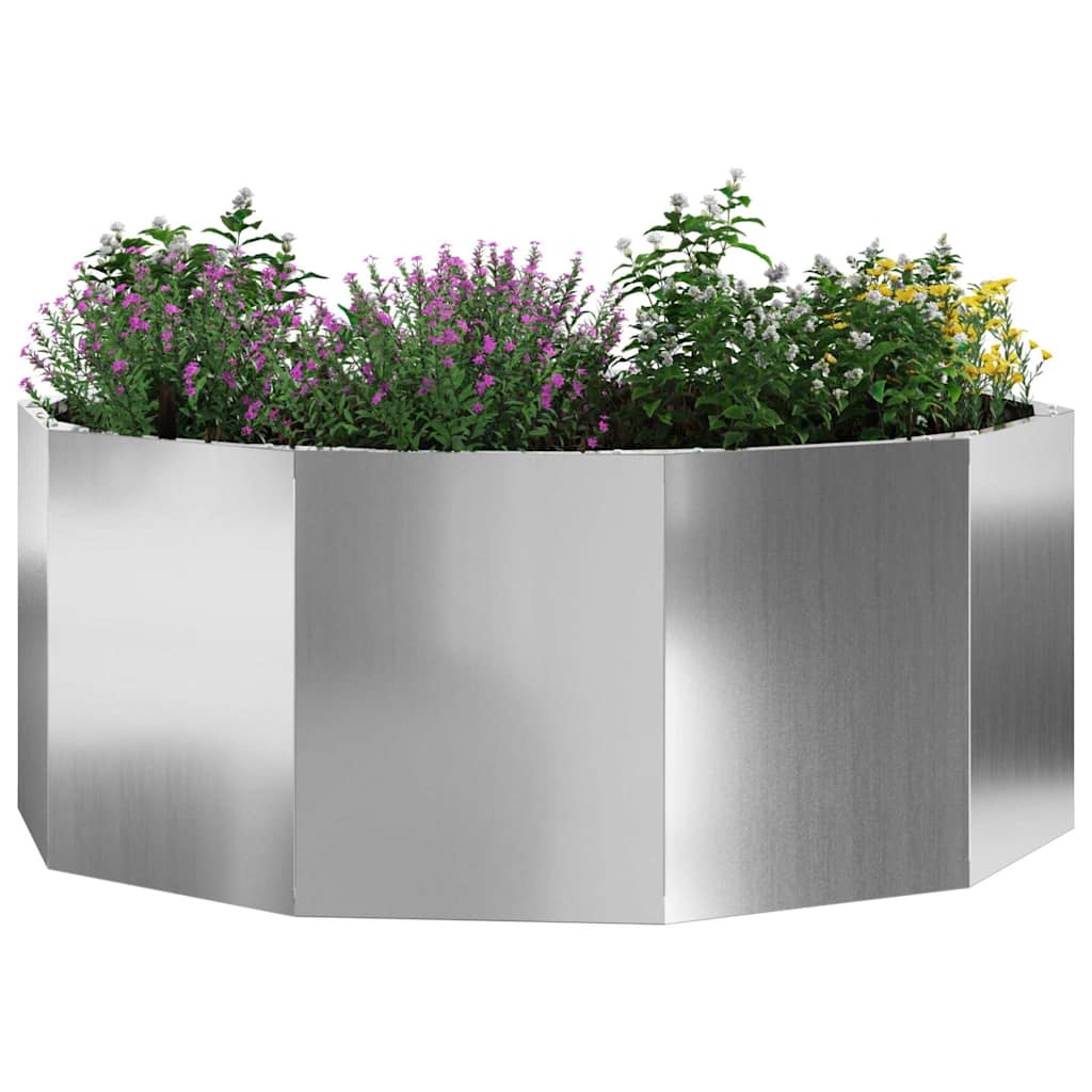Planteringskärl Silver 90 x 90 x 35 cm Galvaniserat Stål