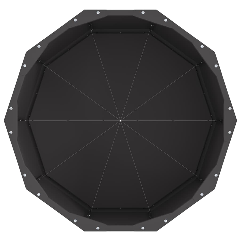Planteringskärl Svart 60 x 60 x 35 cm Stål