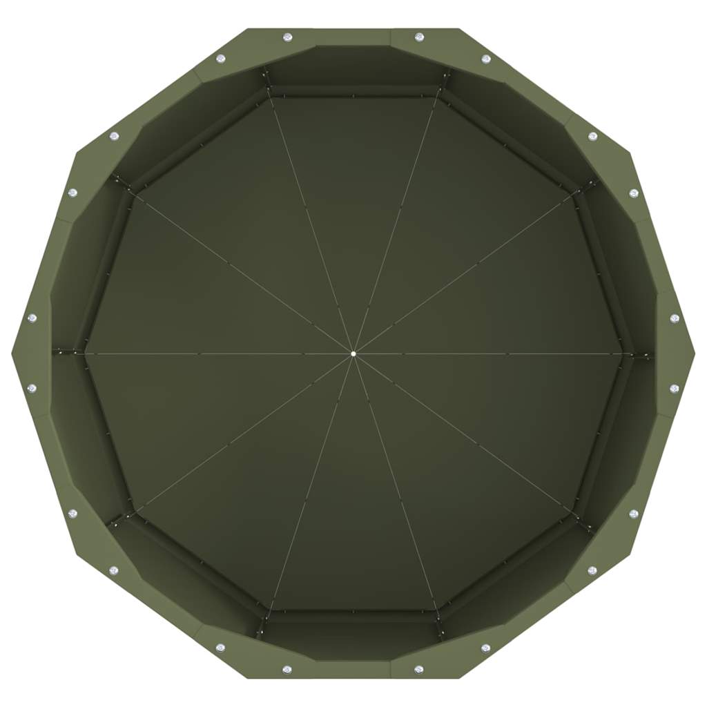 Planteringskärl Olivgrön 60 x 60 x 35 cm Stål