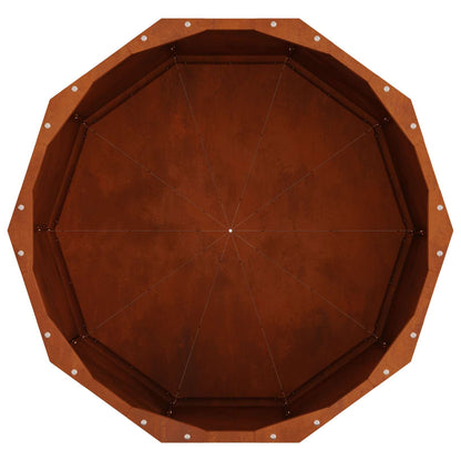 Planteringskärl Rostig 60 x 60 x 35 cm Väderbeständig stål