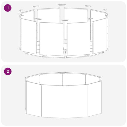 Planteringskärl Svart 120 x 120 x 50 cm Stål