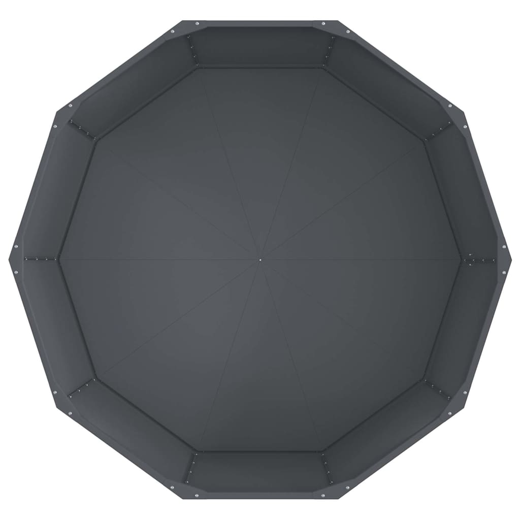 Planteringskärl Antracit 120 x 120 x 50 cm Stål