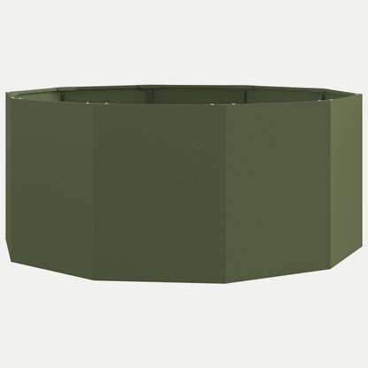 Planteringskärl Olivgrön 120 x 120 x 50 cm Stål