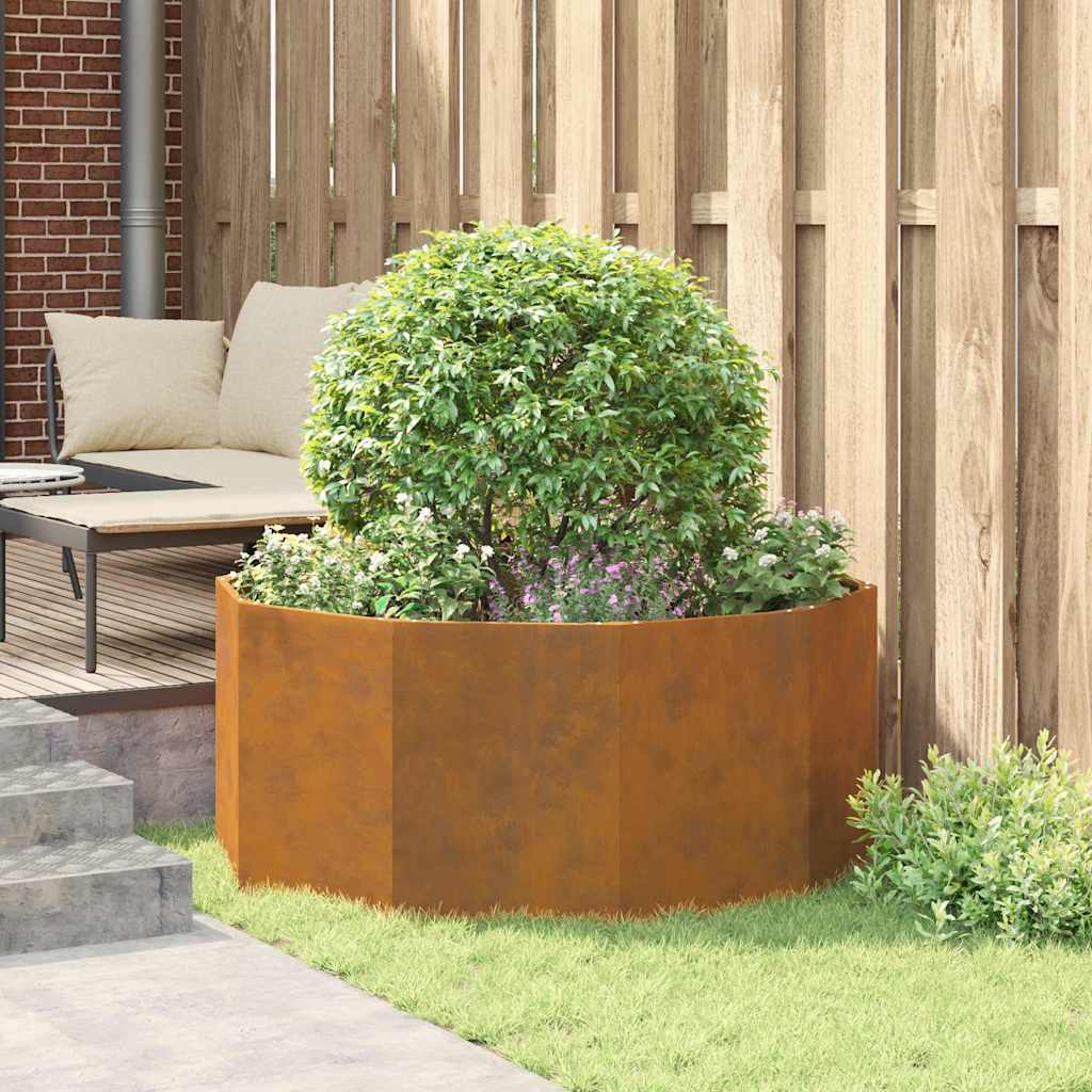 Planteringskärl Rostig 120 x 120 x 50 cm Väderbeständig stål