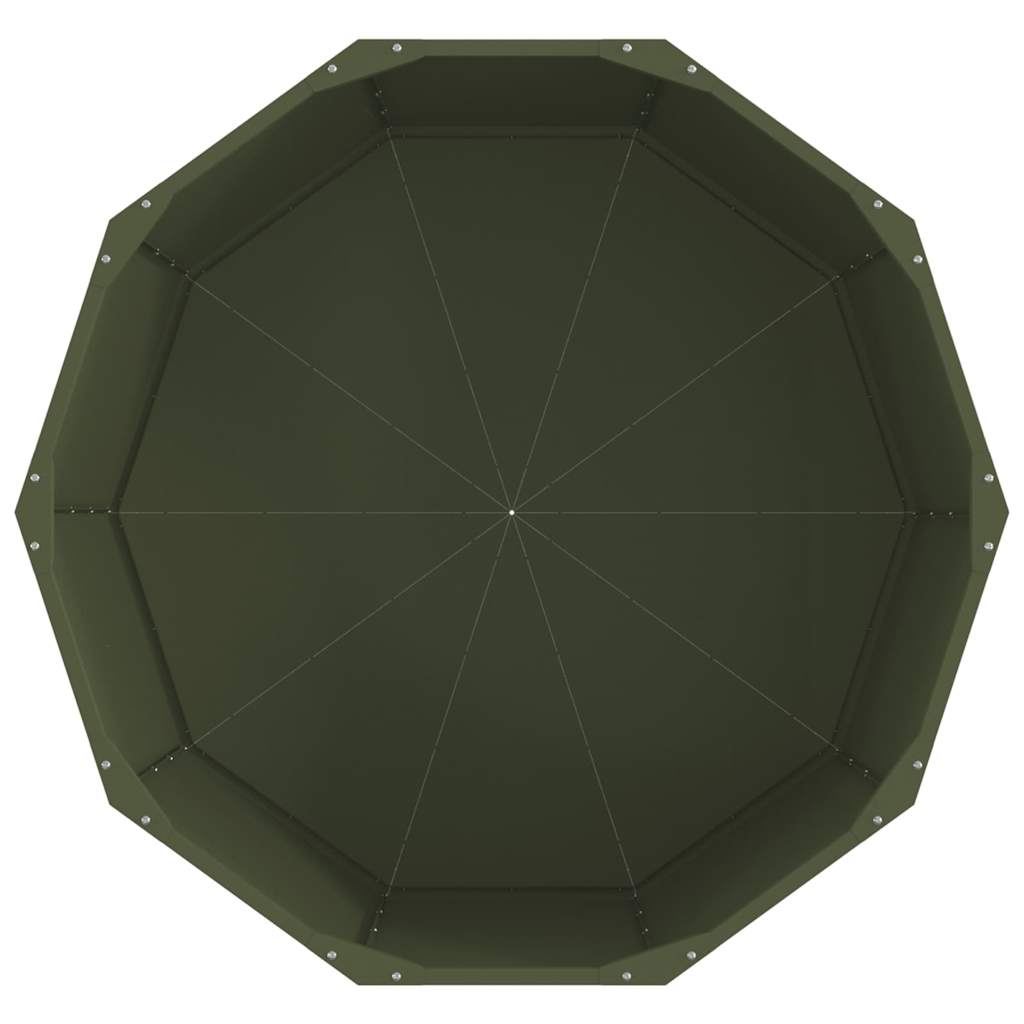 Planteringskärl Olivgrön 90 x 90 x 50 cm Stål