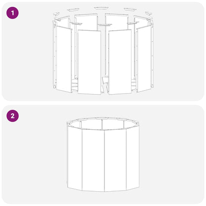 Planteringskärl Vit 60 x 60 x 50 cm Stål