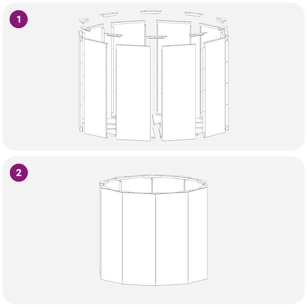 Planteringskärl Olivgrön 60 x 60 x 50 cm Stål