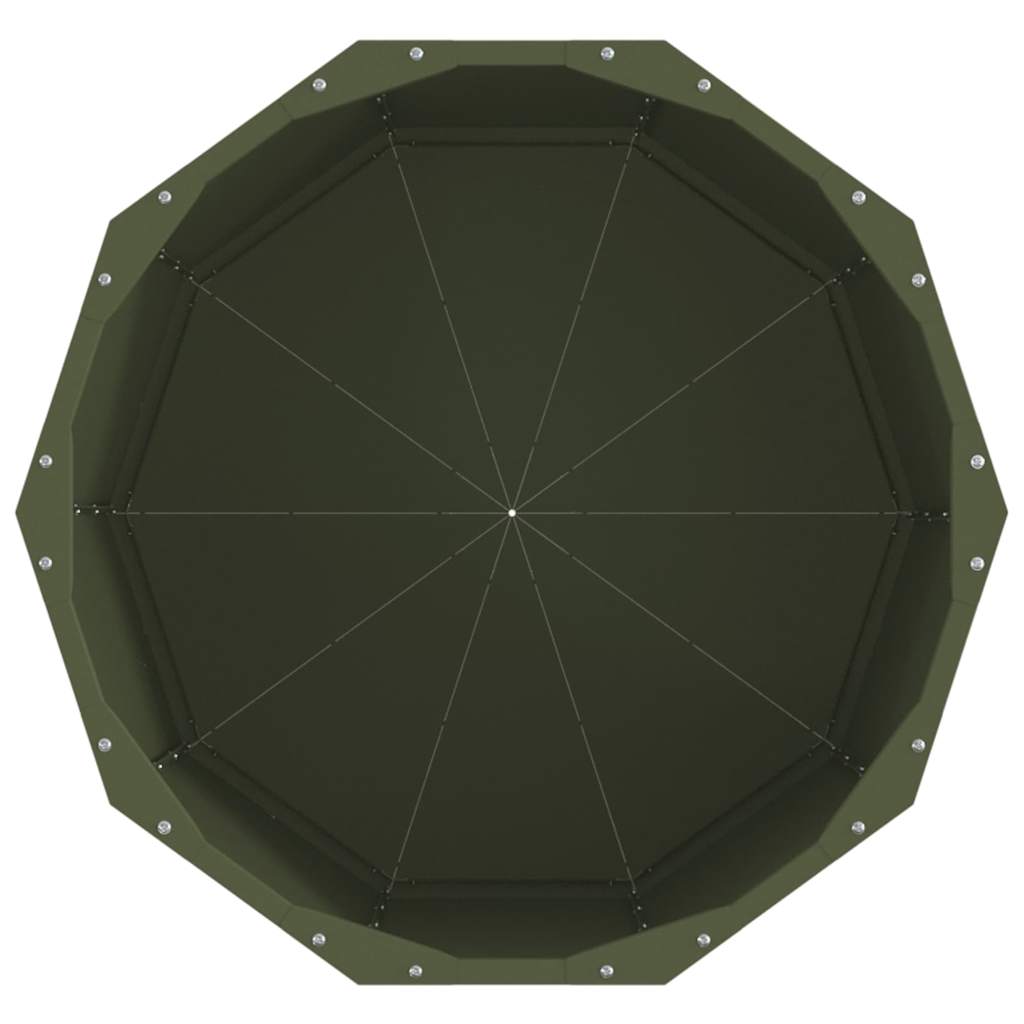 Planteringskärl Olivgrön 60 x 60 x 50 cm Stål