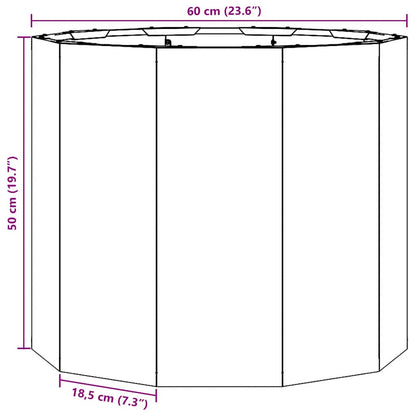 Planteringskärl Rostig 60 x 60 x 50 cm Väderbeständig stål