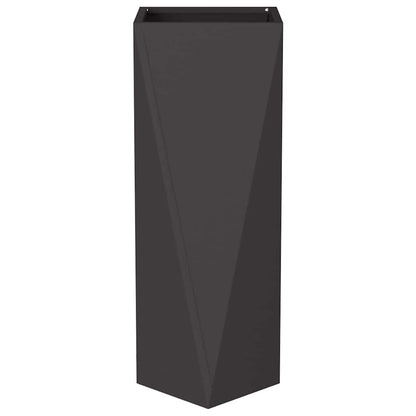 Planteringskärl 2 pcs Svart 30 x 30 x 75 cm Stål