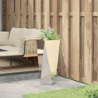 Planteringskärl Silver 30 x 30 x 75 cm Rostfritt stål